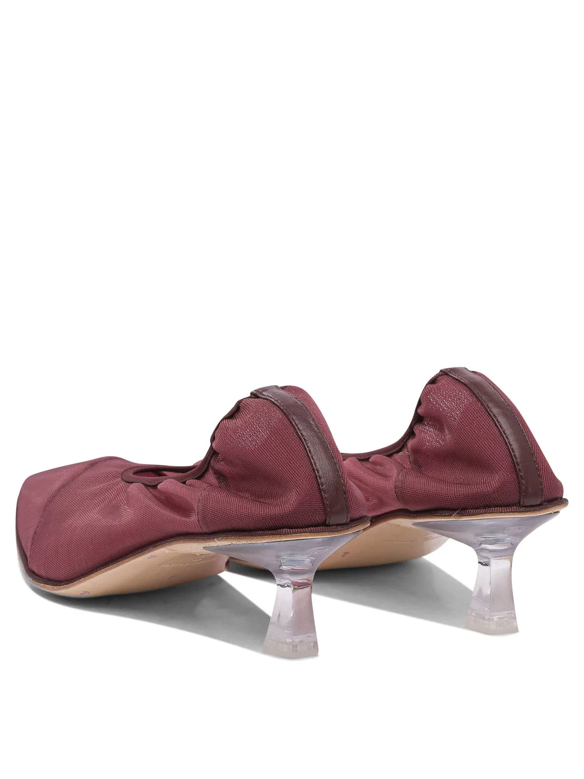 Studio Amelia Bordeaux Leather Heeled Shoes