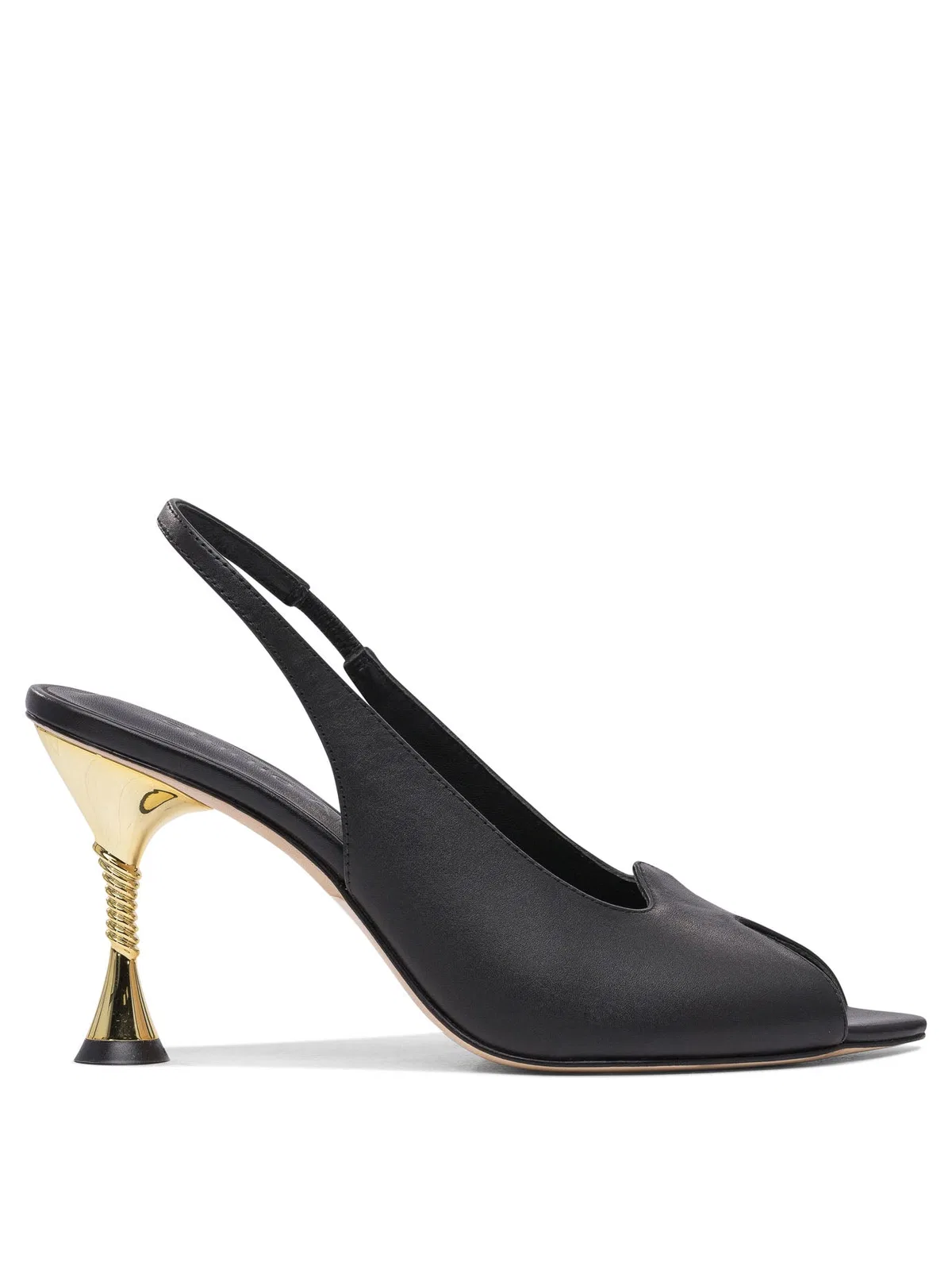 Studio Amelia Black Leather Heeled Shoes
