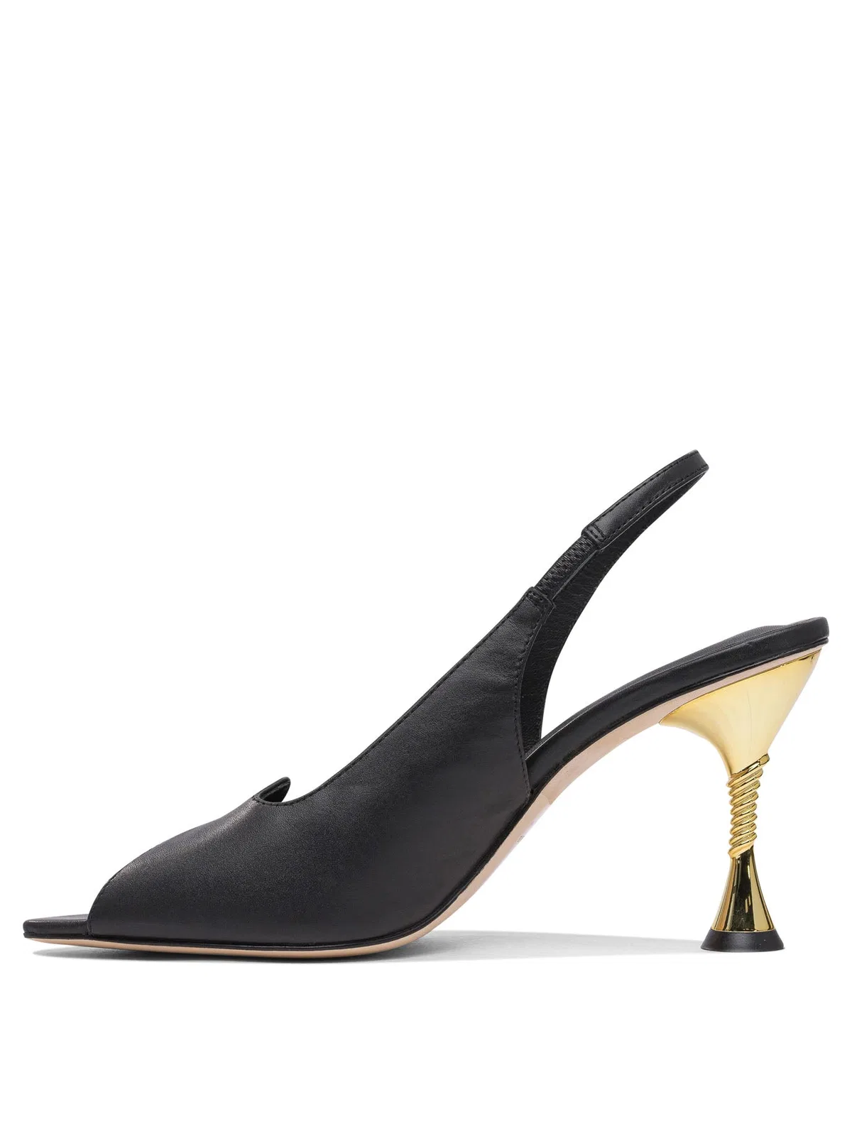 Studio Amelia Black Leather Heeled Shoes