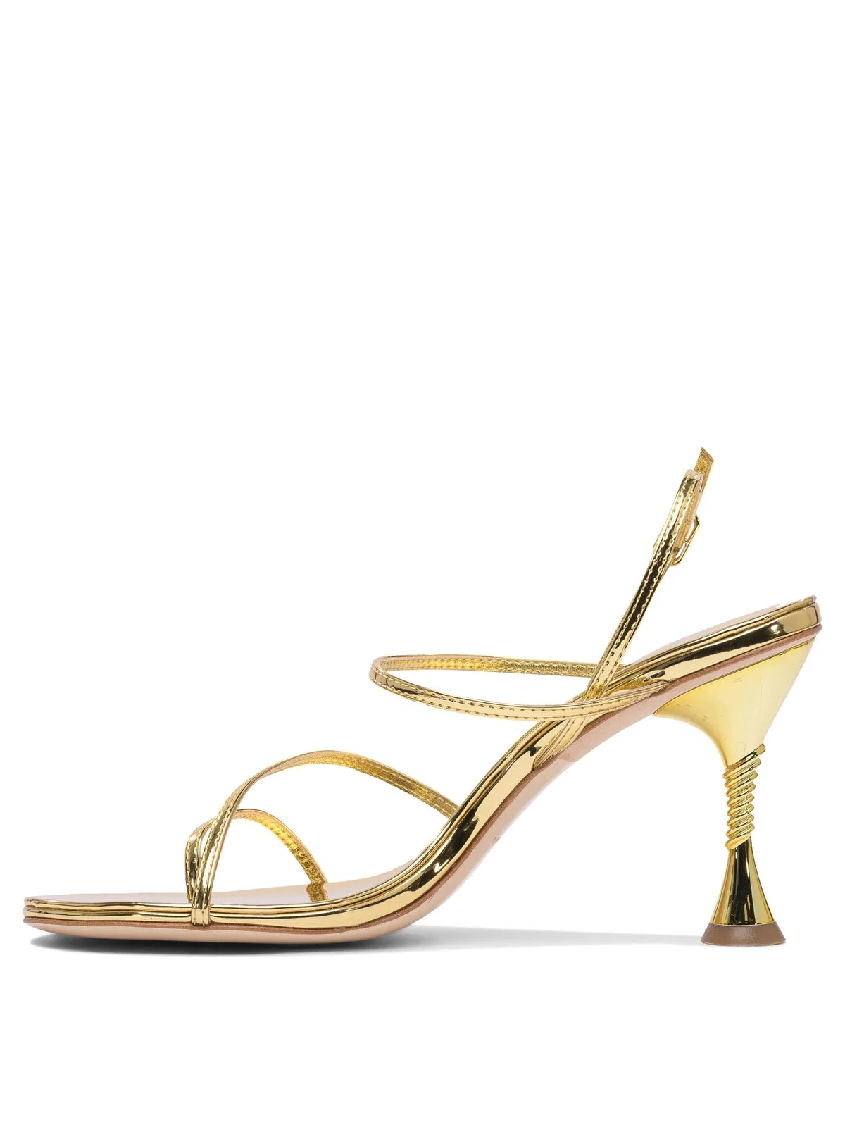 Studio Amelia Gold Leather Sandals