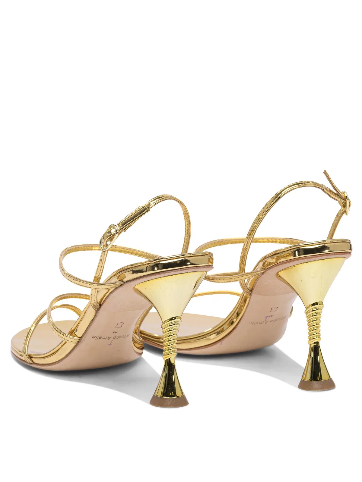 Studio Amelia Gold Leather Sandals
