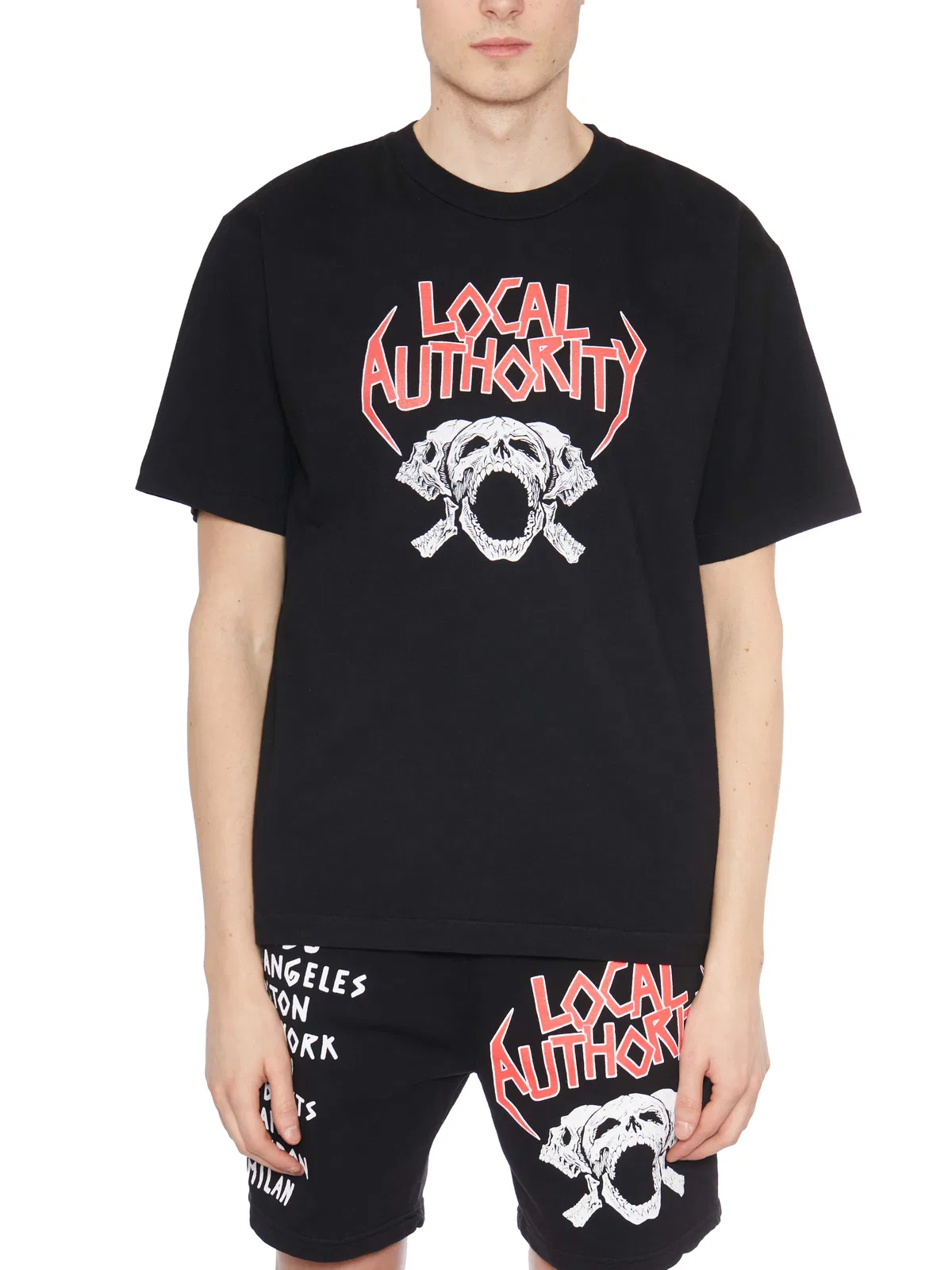 Local Authority T-Shirt In Cotone Tri Skull O Shop