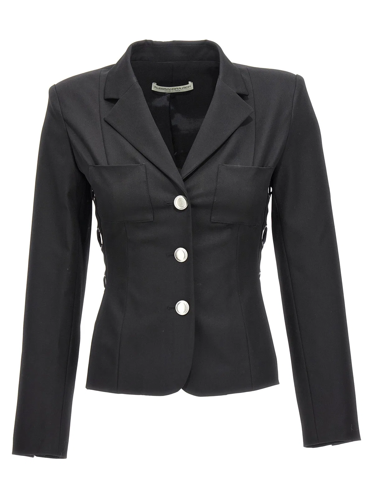 Alessandra Rich Single Breast Lace-Up Blazer Jacket