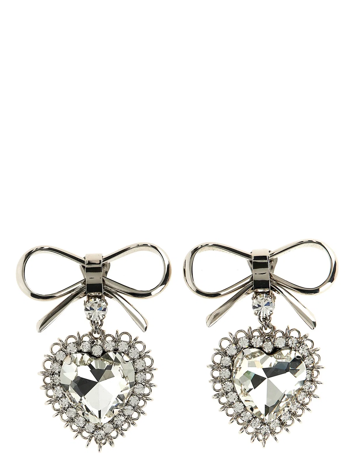 Alessandra Rich Metal Bow Earrings