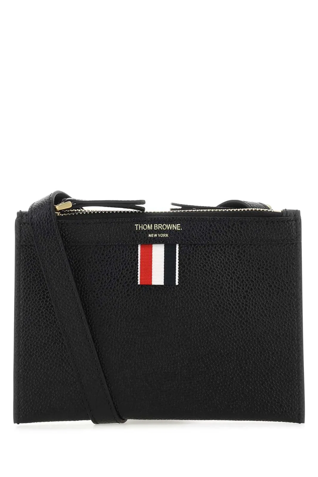 Thom Browne Black Leather Mini Document Holder