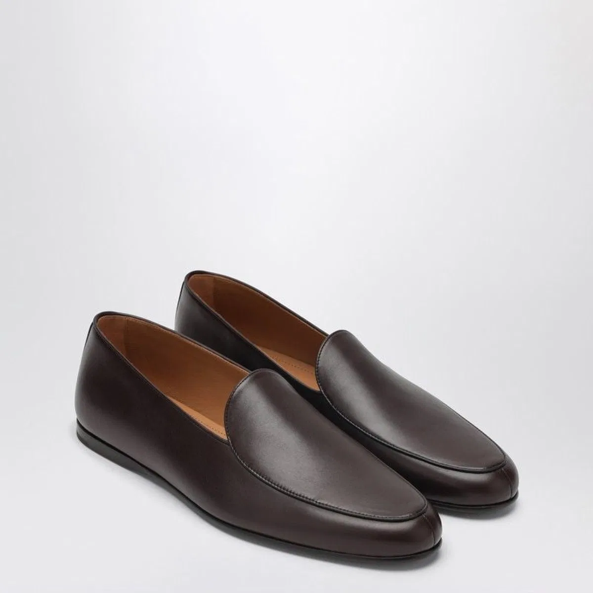 Loro piana Anton Walk Loafers In Coffeecolored Leat