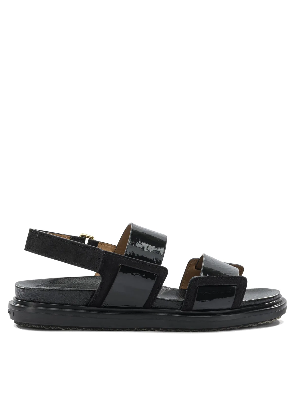 Marni Black Leather Sandals