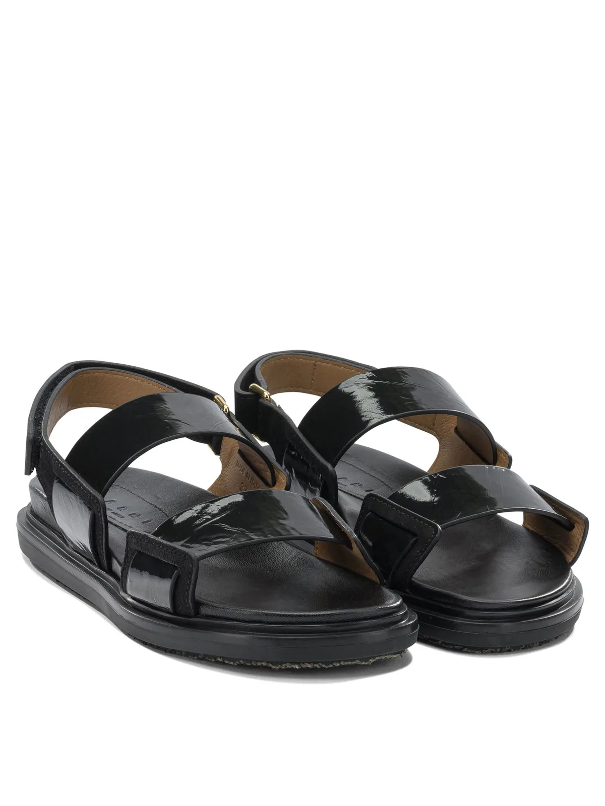 Marni Black Leather Sandals