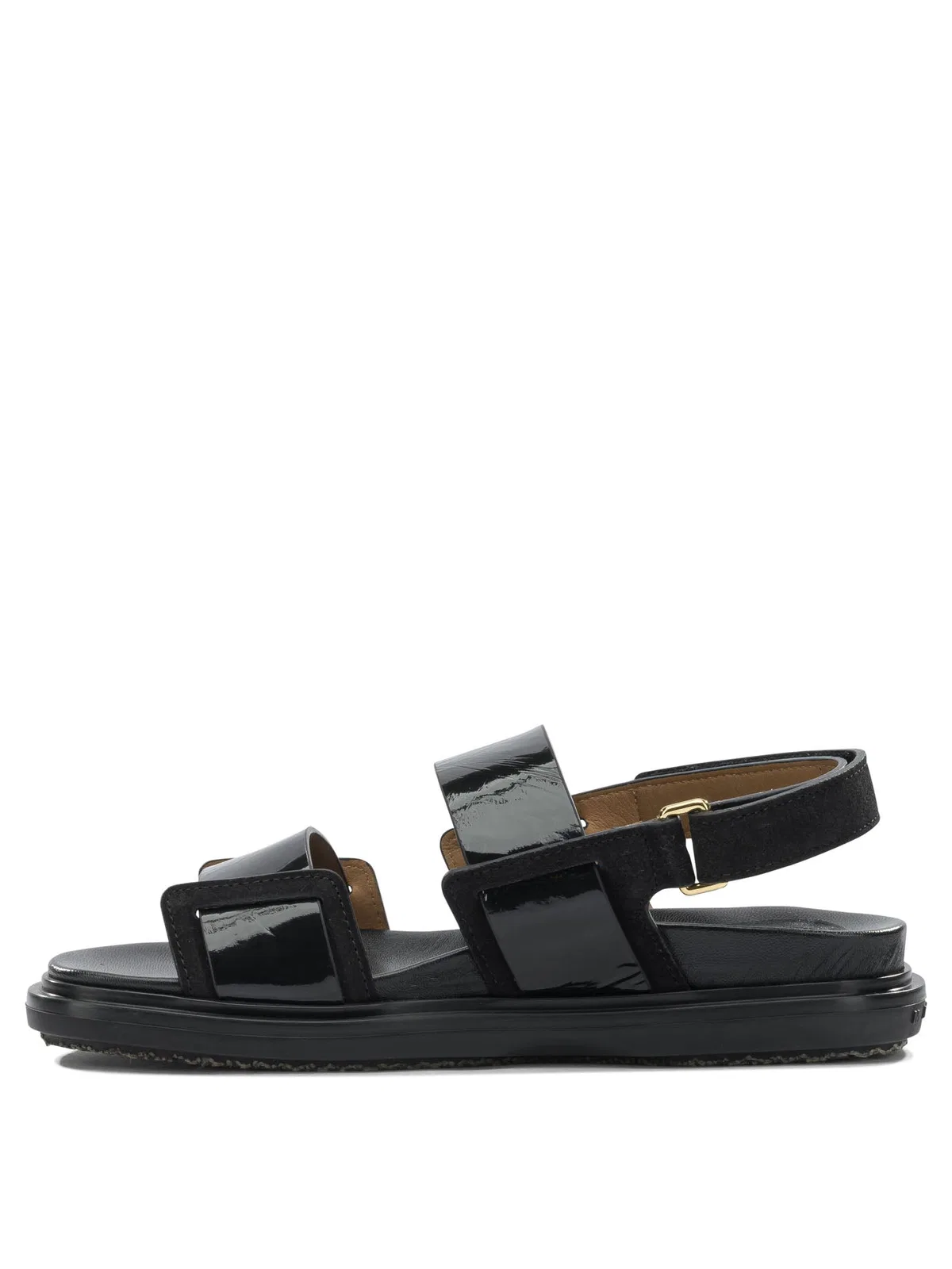 Marni Black Leather Sandals