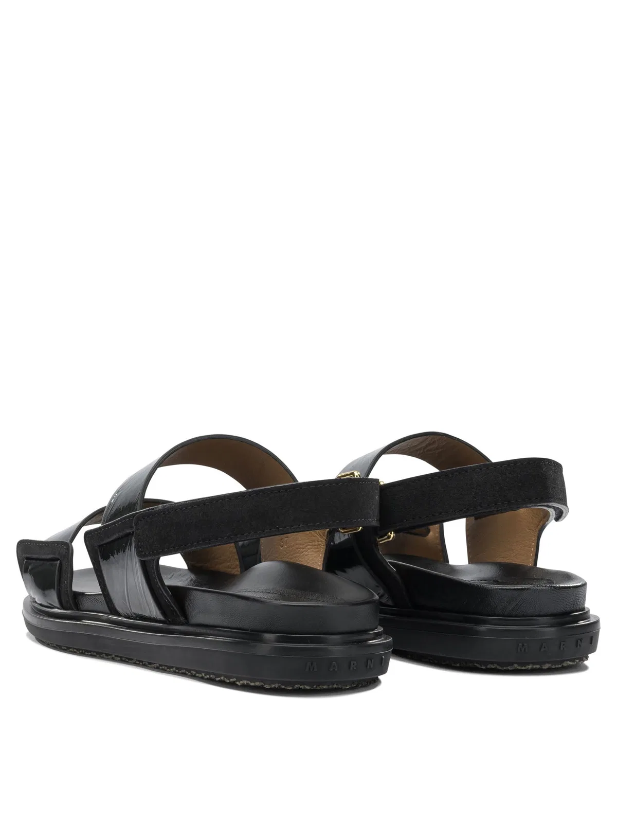 Marni Black Leather Sandals