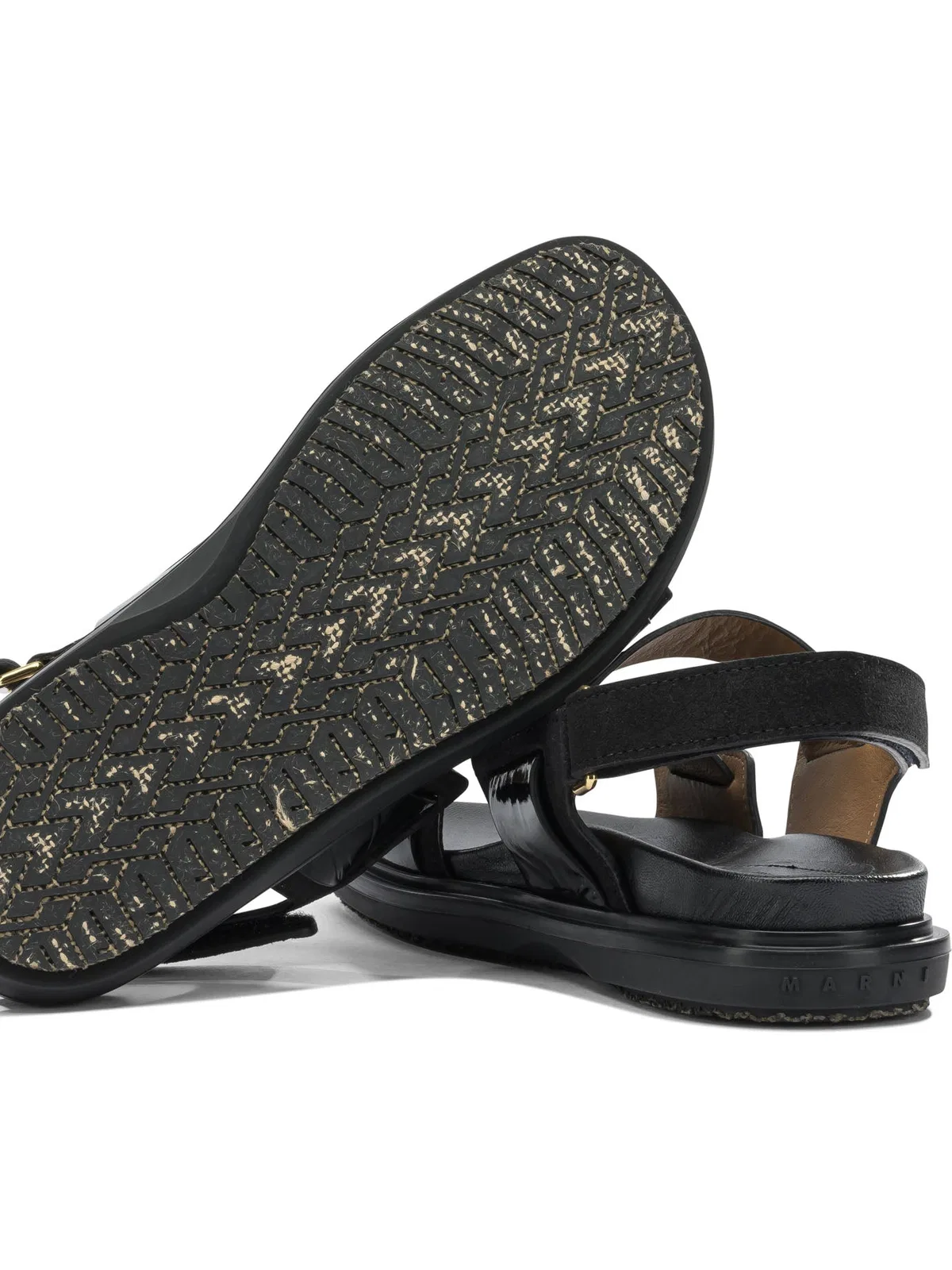 Marni Black Leather Sandals