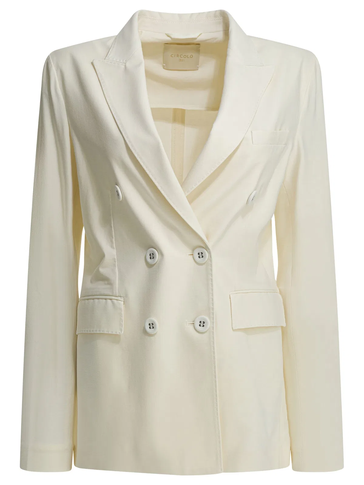 Circolo 1901 White Cotton Elastane Jacket