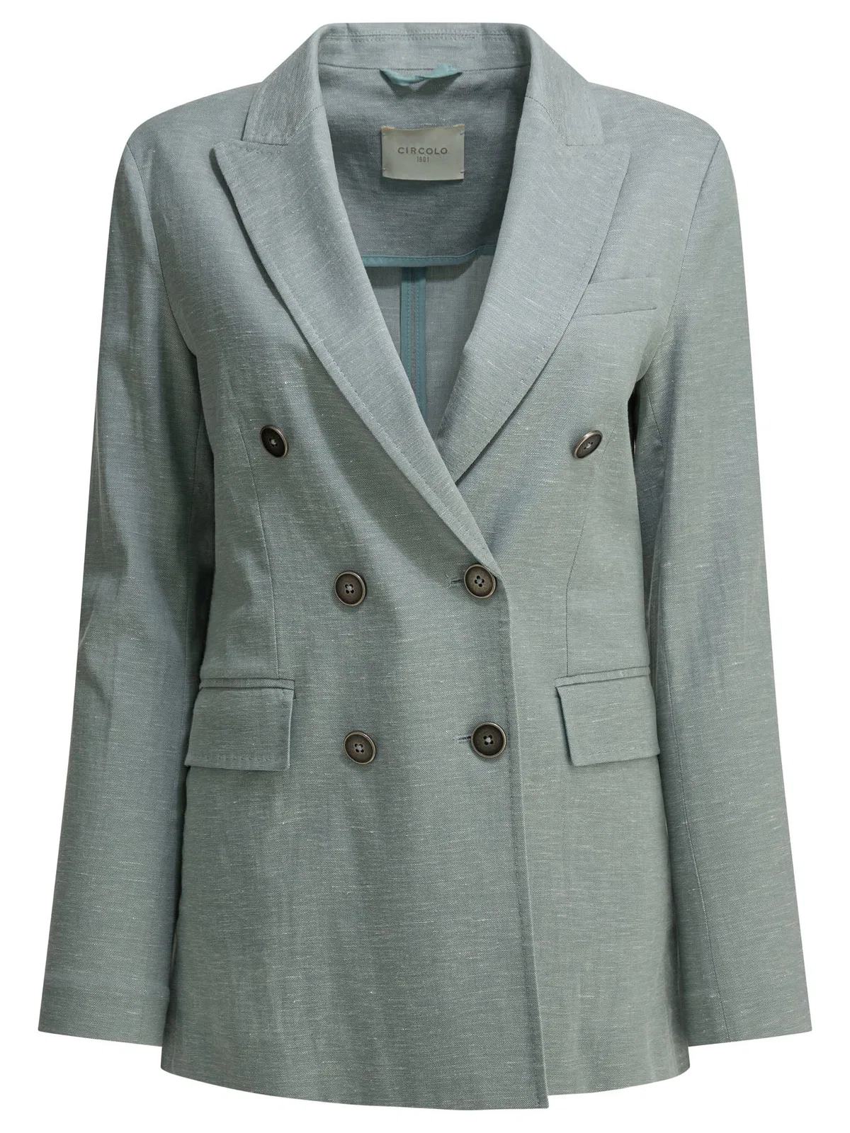 Circolo 1901 Lightblue Cotton Linen Jacket