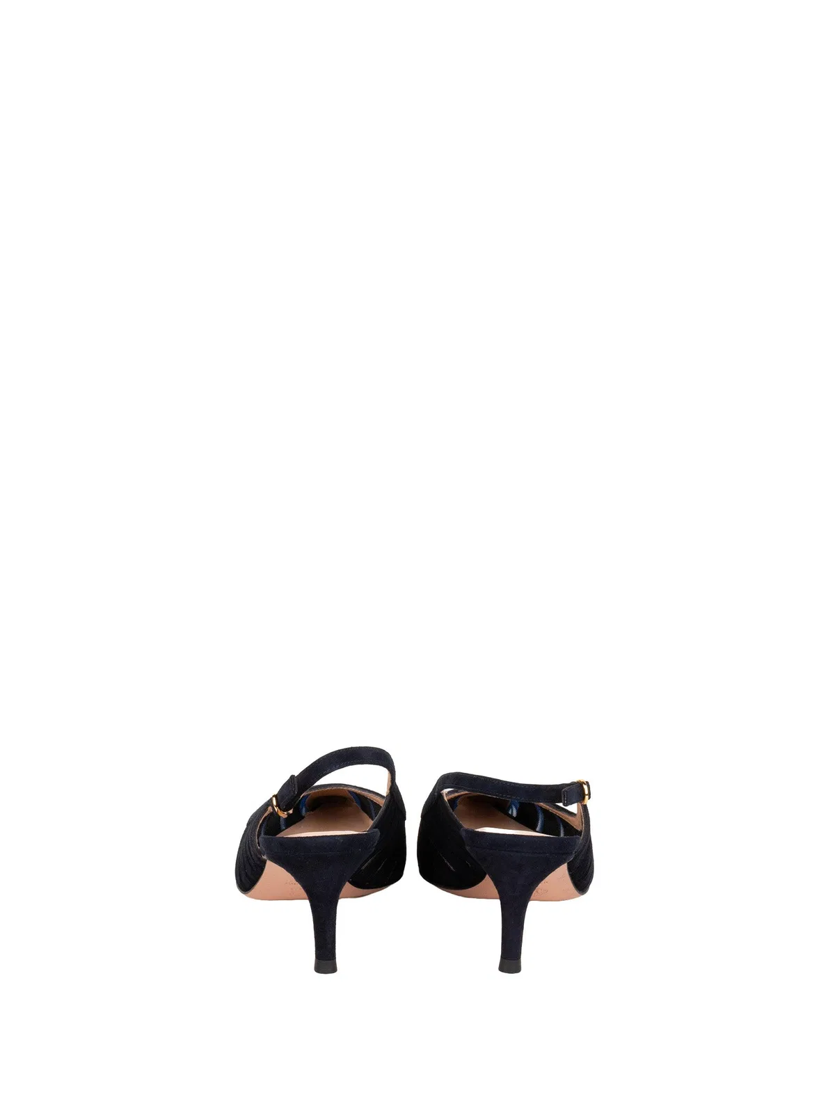 Roberto Festa Slingback In Blue Navy Suede