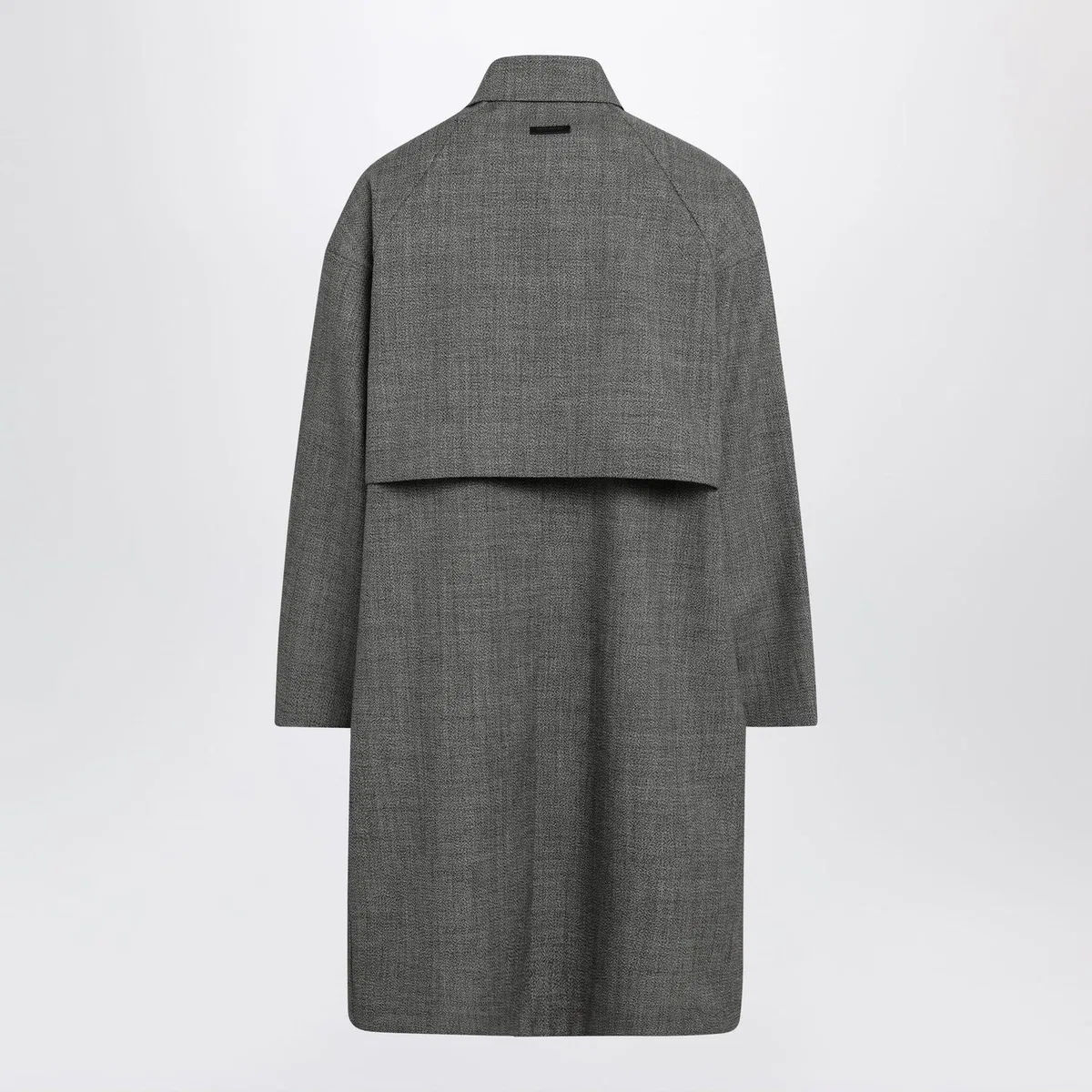 Fear Of God Relaxed Trench Coat In Mouliné Wool