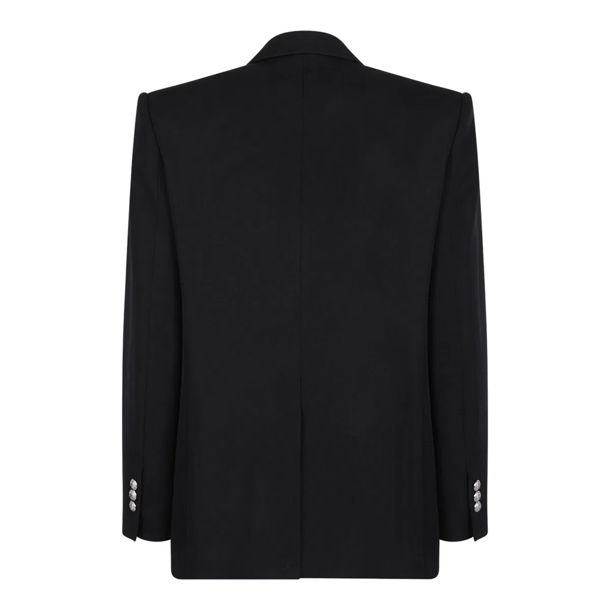 Balmain Black Wool Fitted Collection Blazer