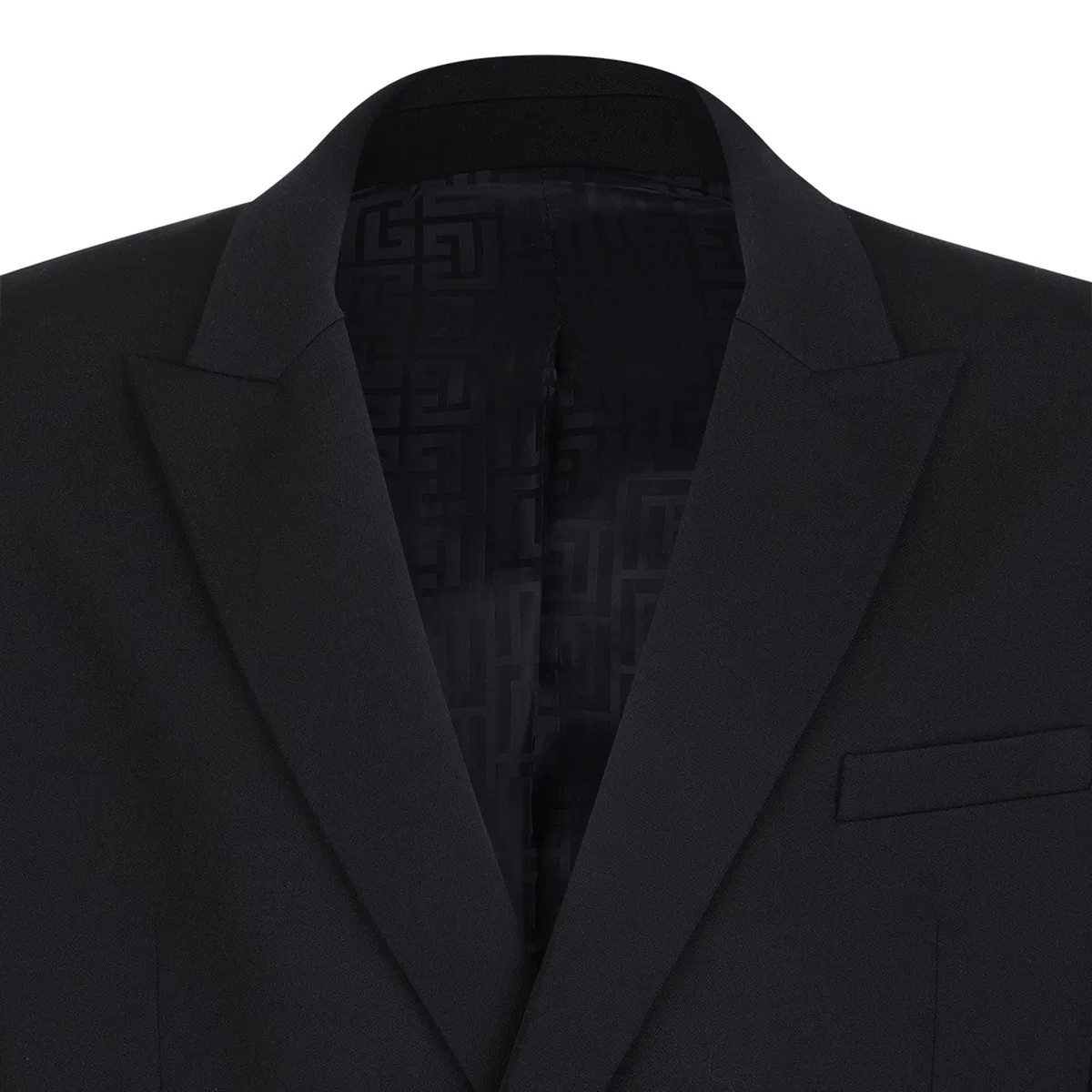 Balmain Black Wool Fitted Collection Blazer
