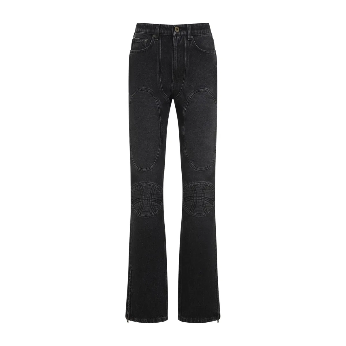 Jean Paul Gaultier Denim Jeans With Lacing And Knee Bonding