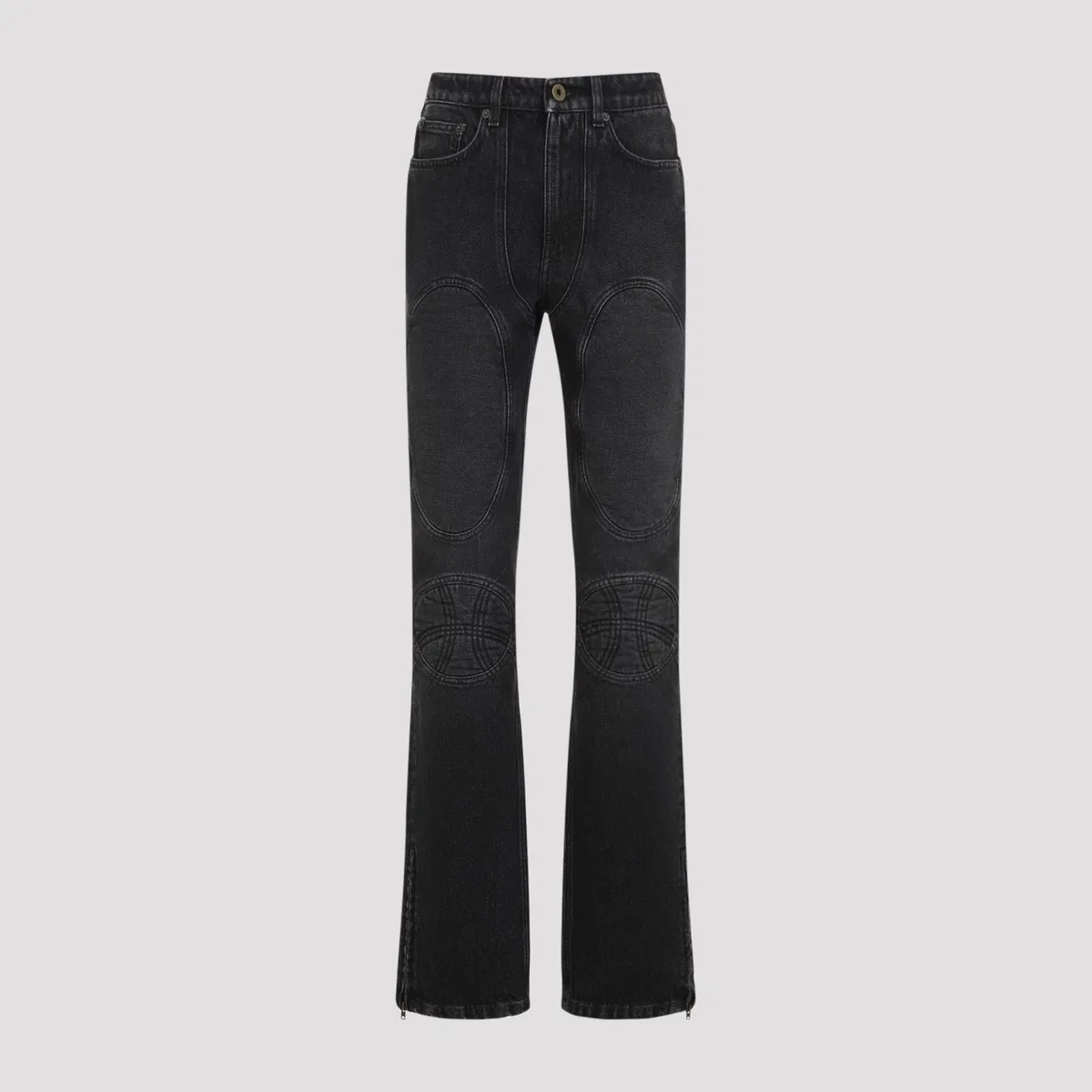 Jean Paul Gaultier Denim Jeans With Lacing And Knee Bonding