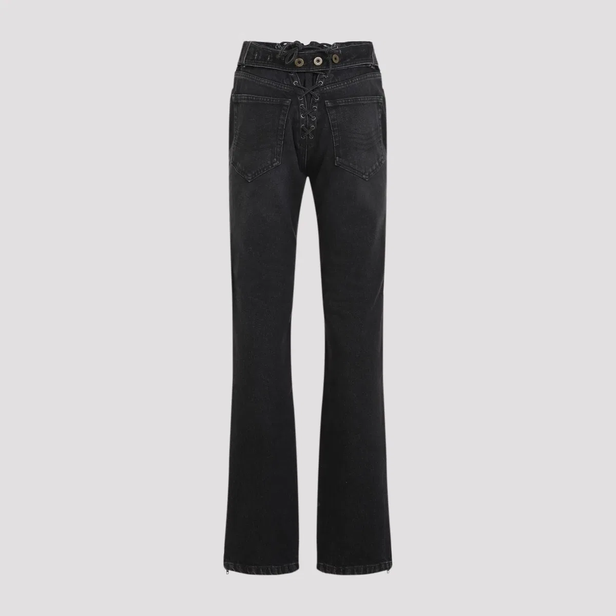 Jean Paul Gaultier Denim Jeans With Lacing And Knee Bonding