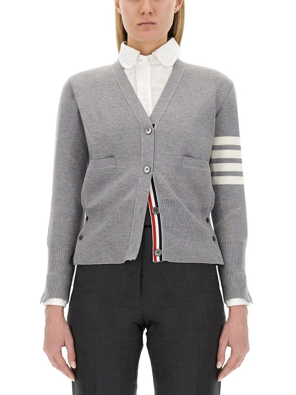 Thom Browne 4-Bar Wool Cardigan