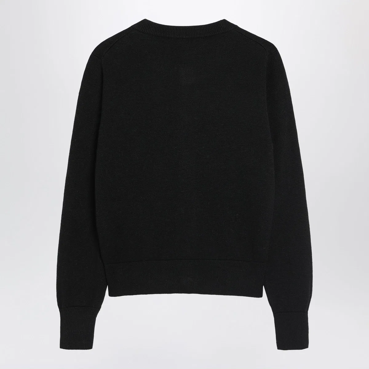 Ami paris Ami De Coeur Cardigan In Black Wool