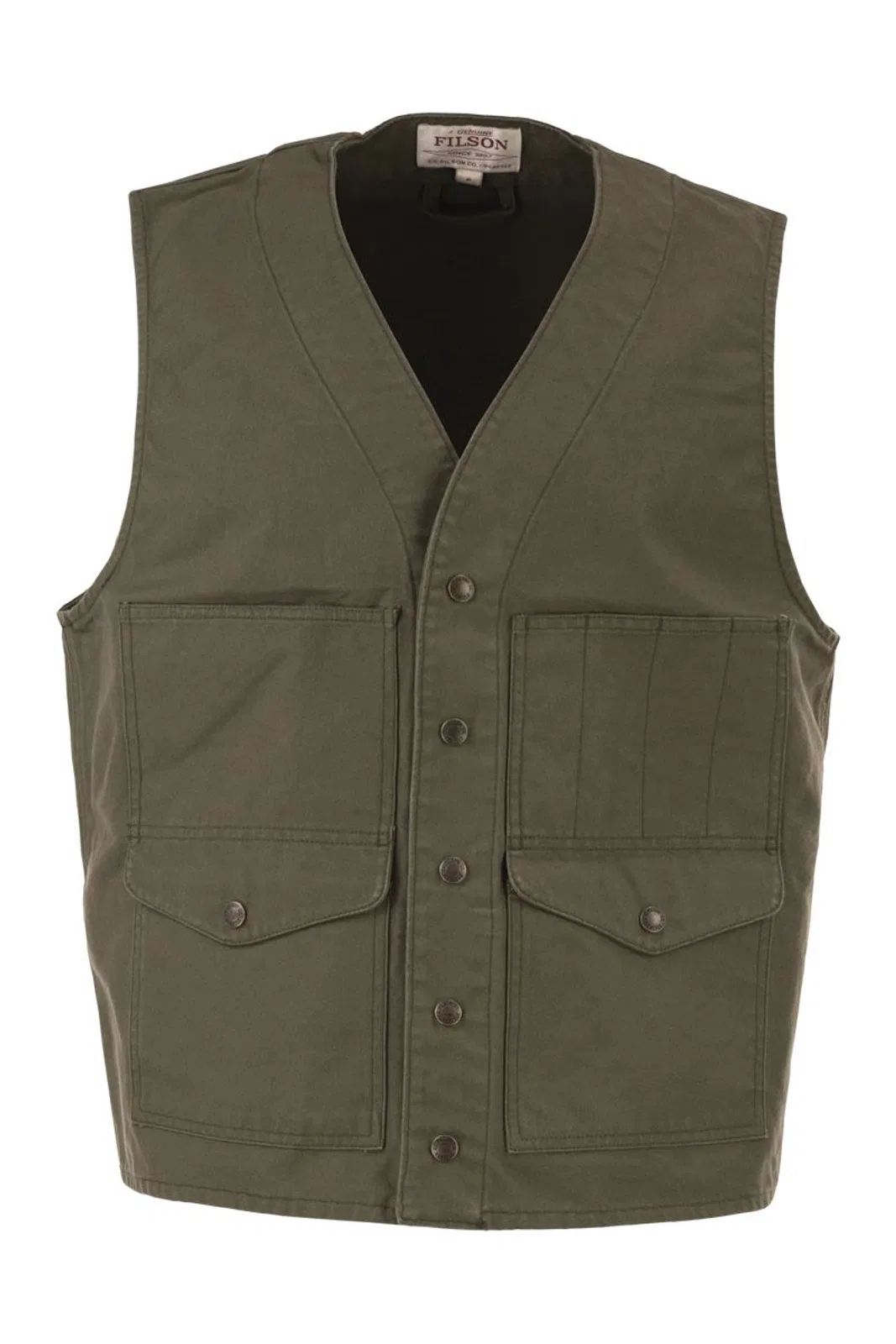 Filson Cotton Utility Vest With Patch Pockets