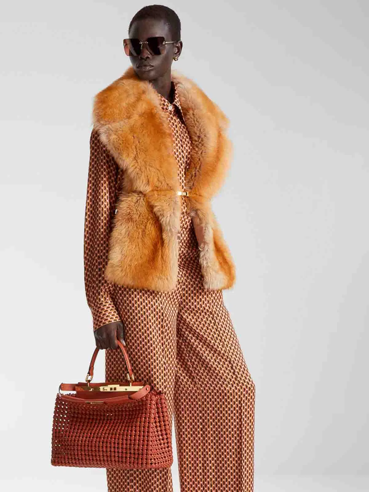 Fendi Shearling Scarf