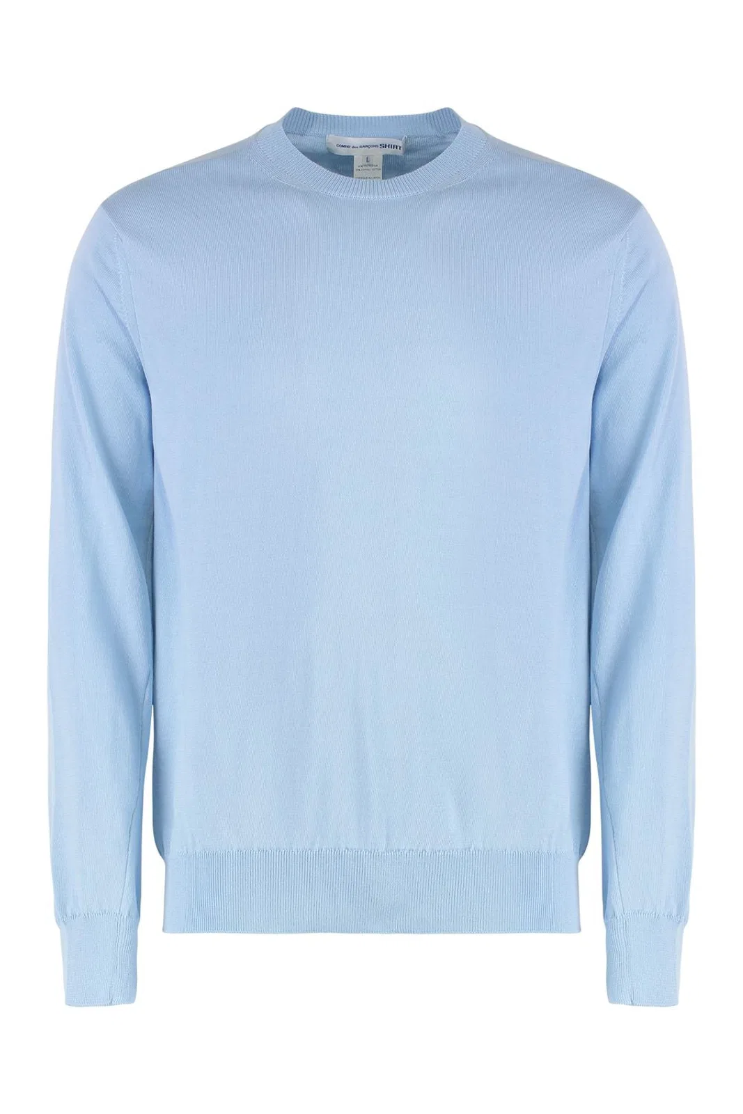 Comme Des Garçons Shirt Cotton Blend Crew-Neck Sweater