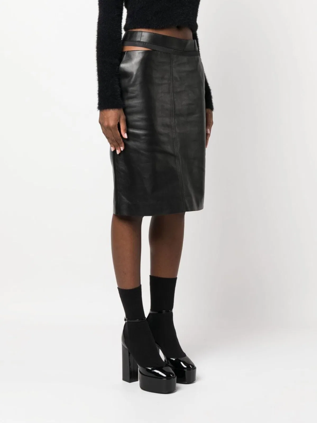 Fendi Leather Skirt