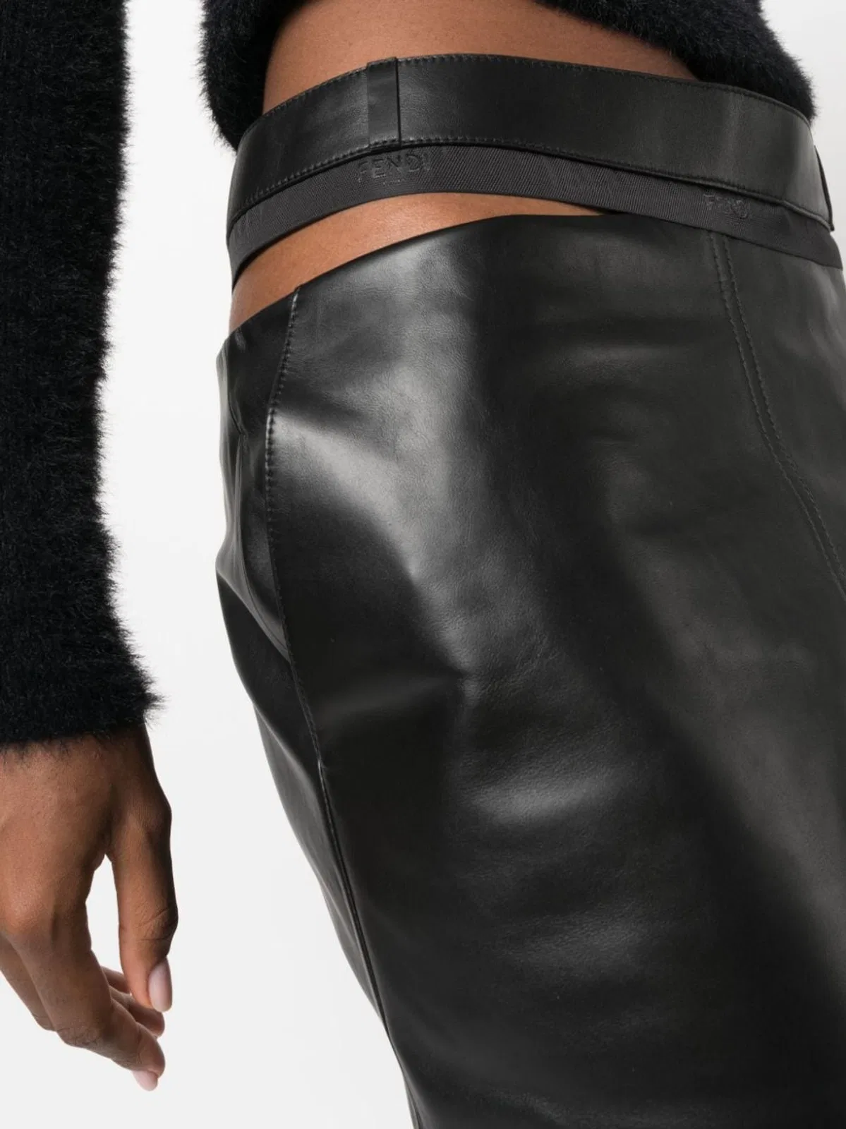 Fendi Leather Skirt