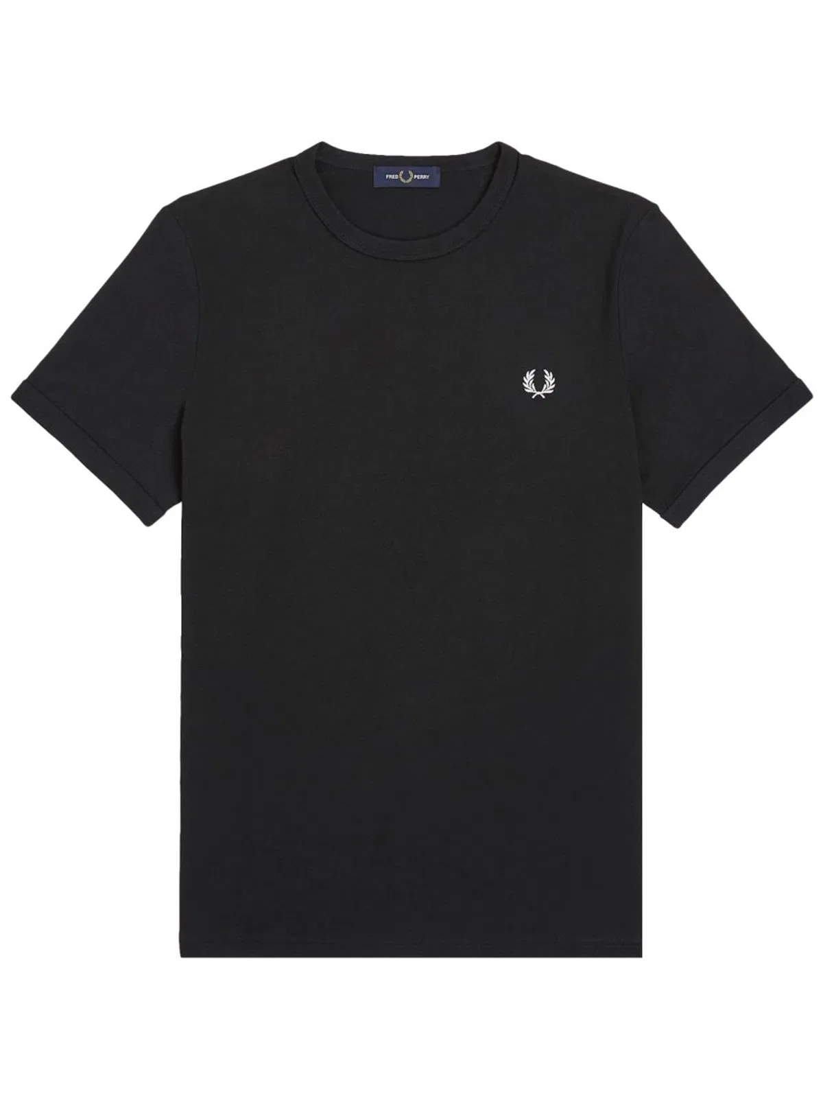 Fred Perry Black Cotton T-Shirt