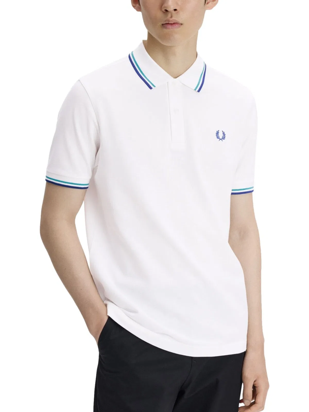 Fred Perry White Cotton Polo Shirt