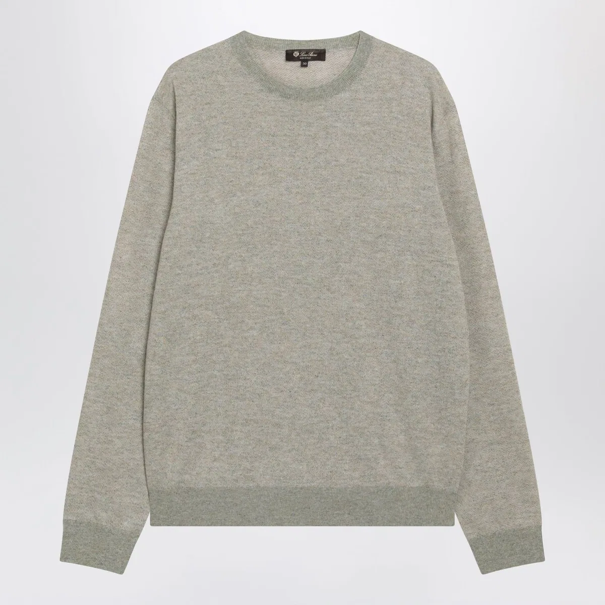 Loro piana Cream Mélange Cashmere And Silk Sweater