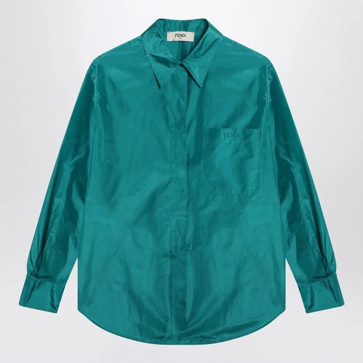 Fendi Turquoise Taffetas Shirt