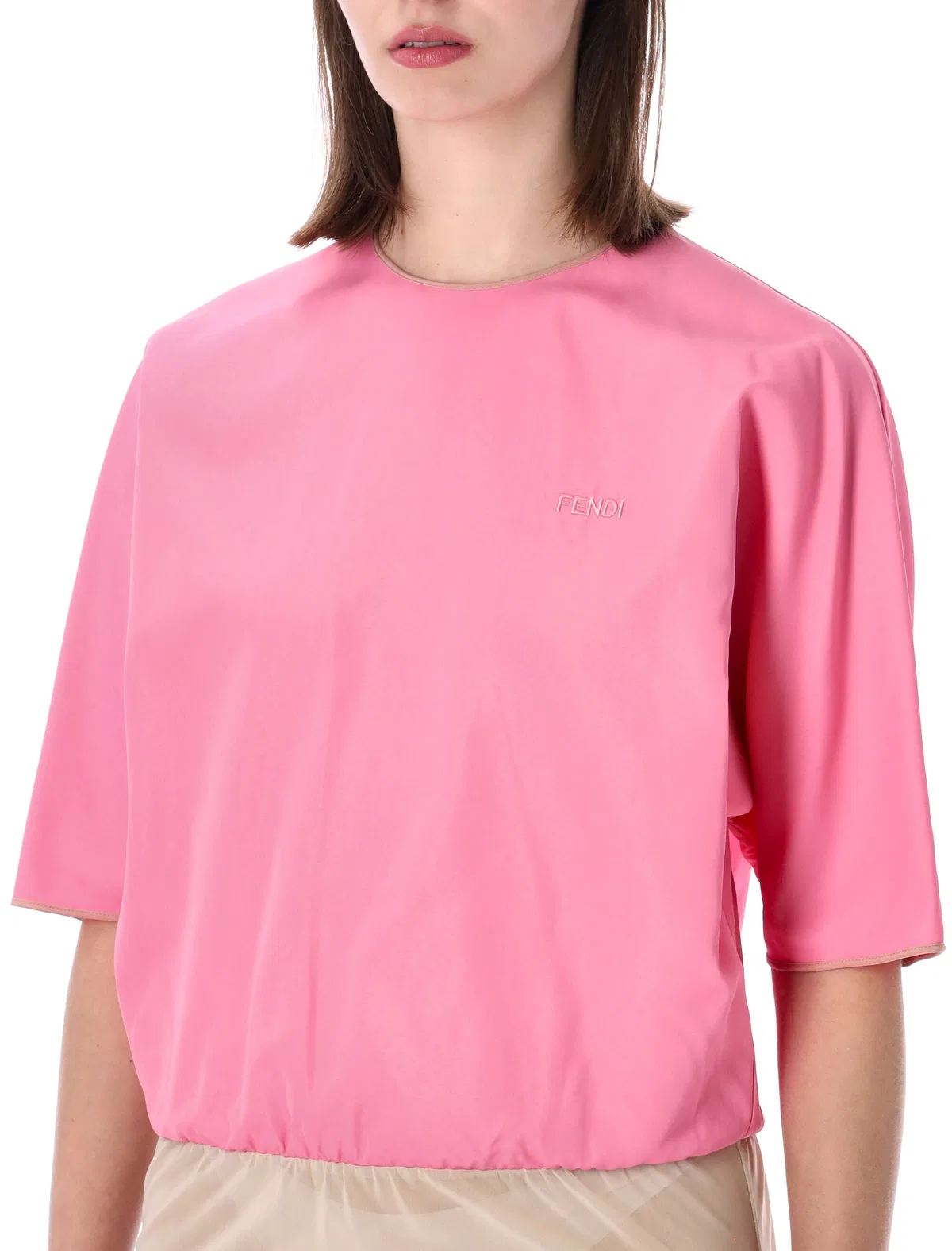 Fendi Pink Viscose Blend Bodysuit