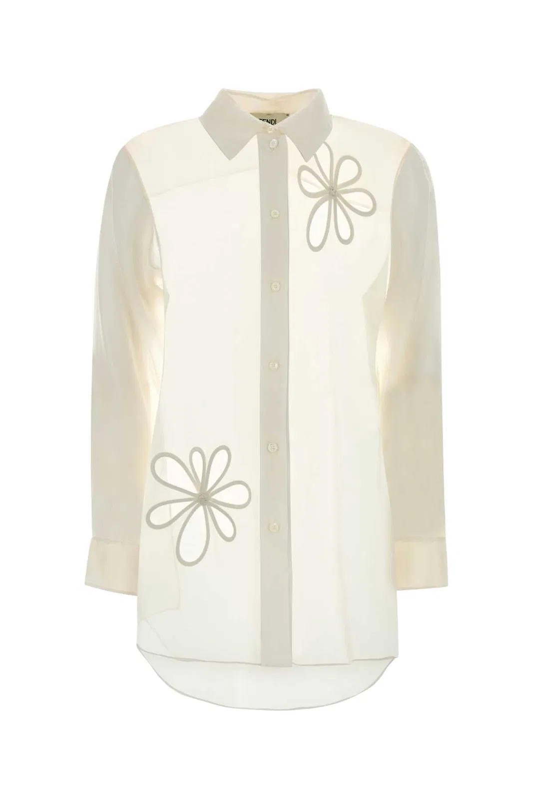 Fendi White Organza Shirt