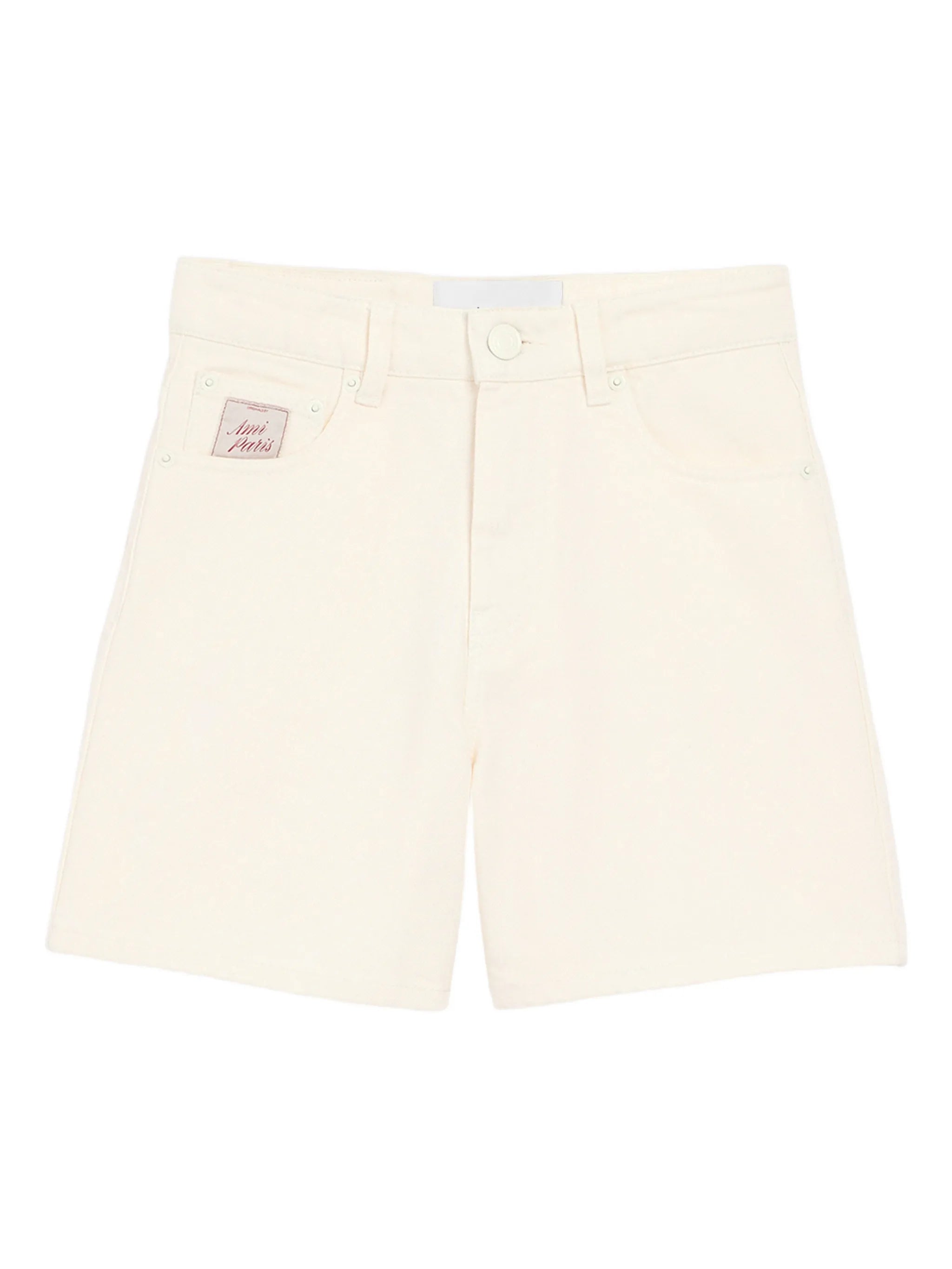 Ami paris White Denim Shorts
