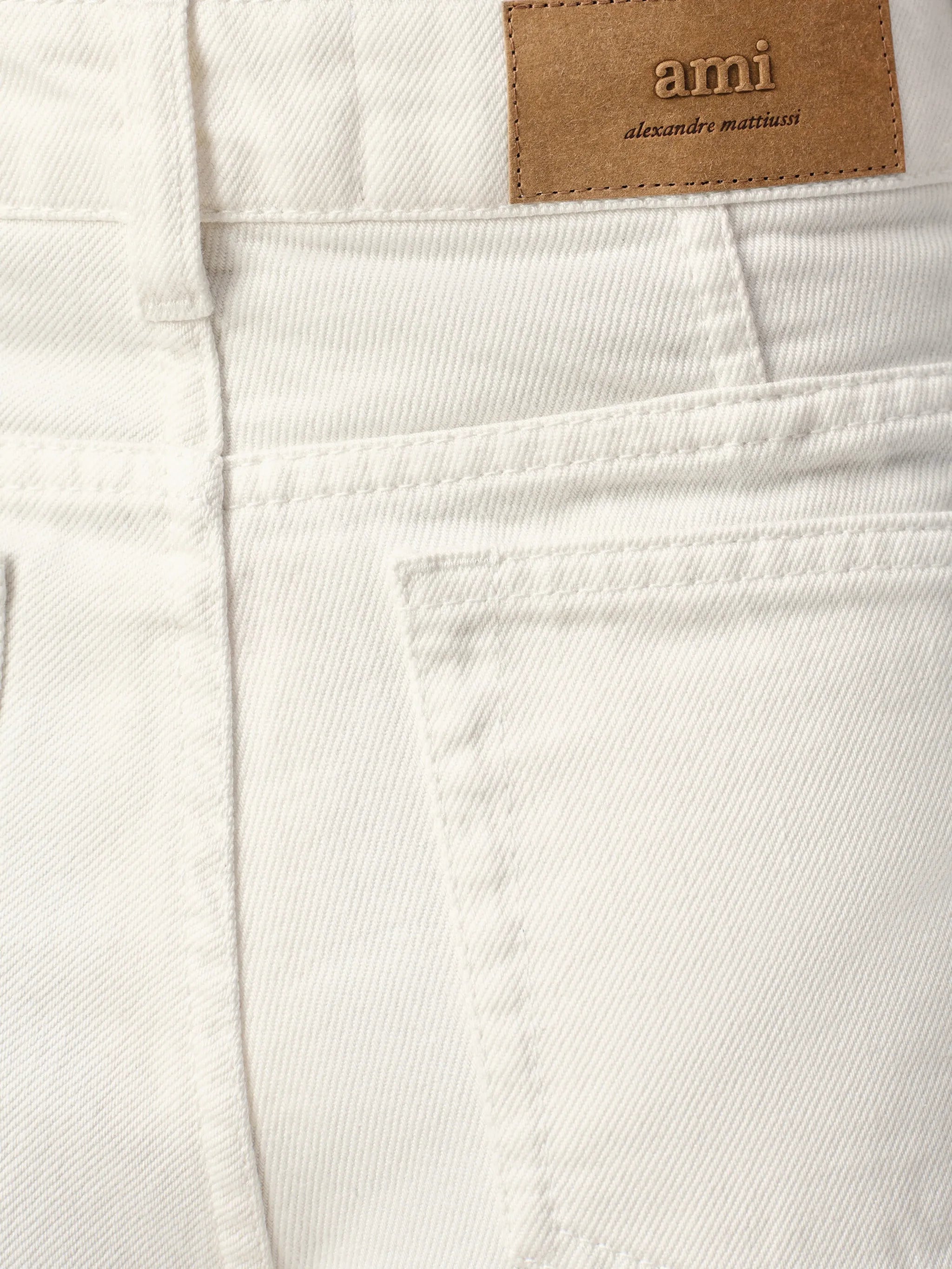 Ami paris White Denim Shorts