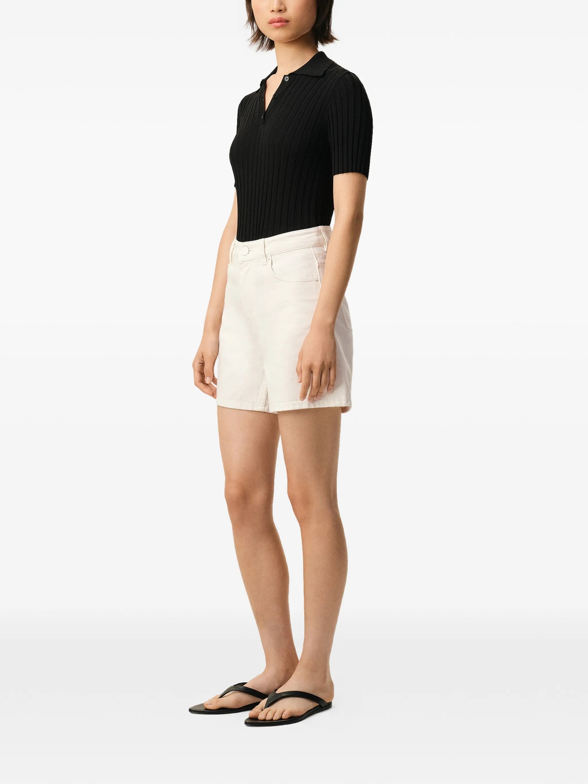 Ami paris White Denim Shorts