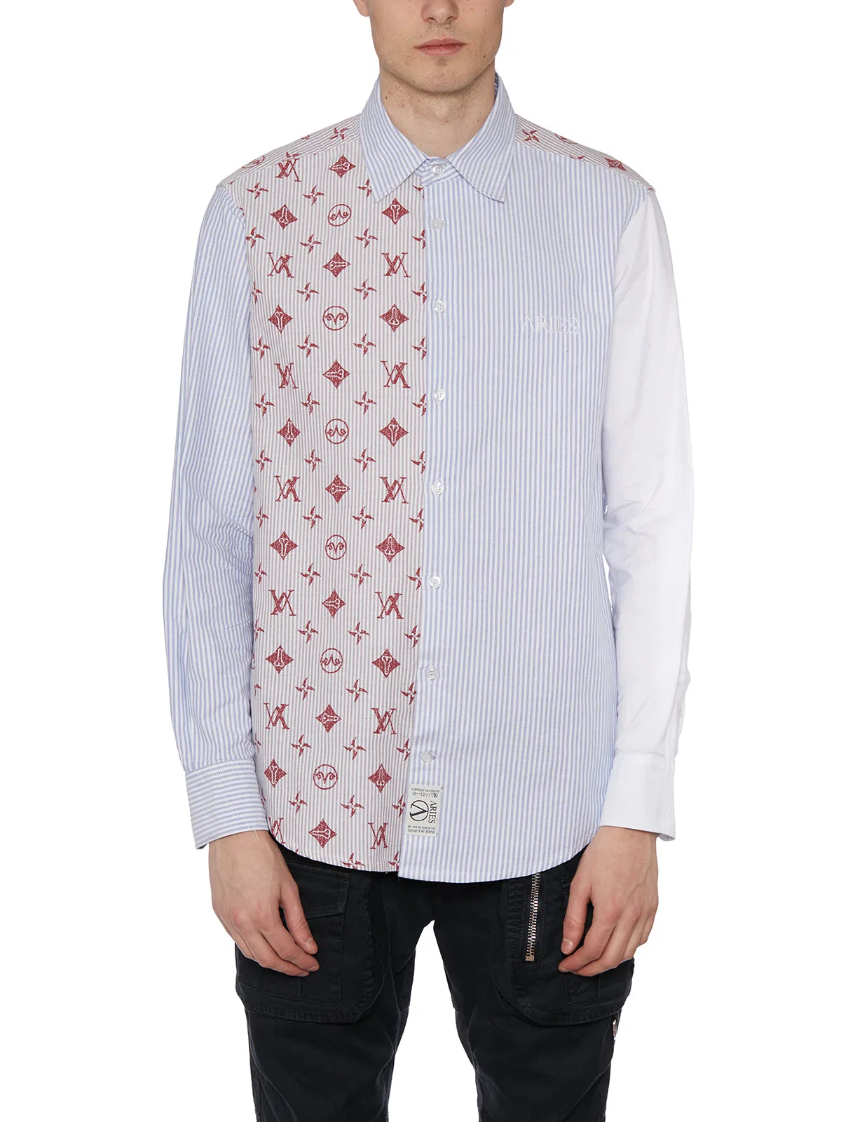 Aries Camicia Patchwork In Cotone