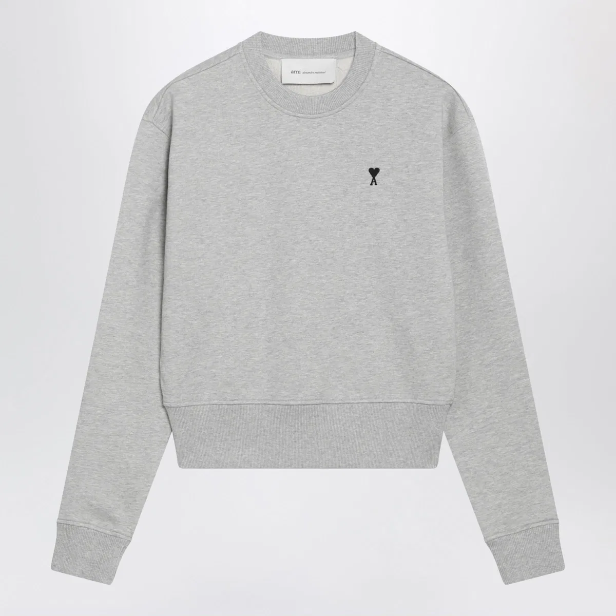Ami paris Gray Ami De Coeur Crewneck Sweatshirt