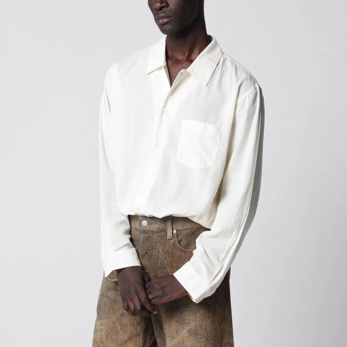 Sefr Séfr Leo Shirt In Cotton Voile