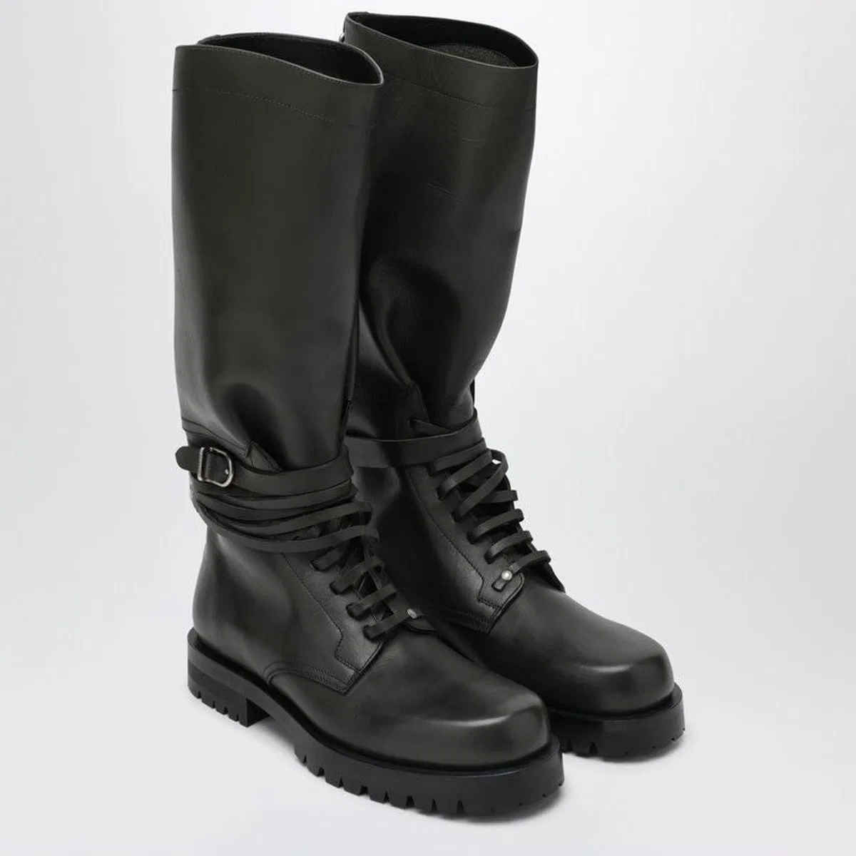 Durazzi Milano Dark Green High Combat Boots