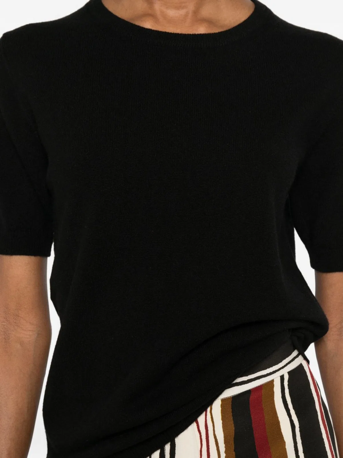 Soft Goat Round Neck Short Sleeves