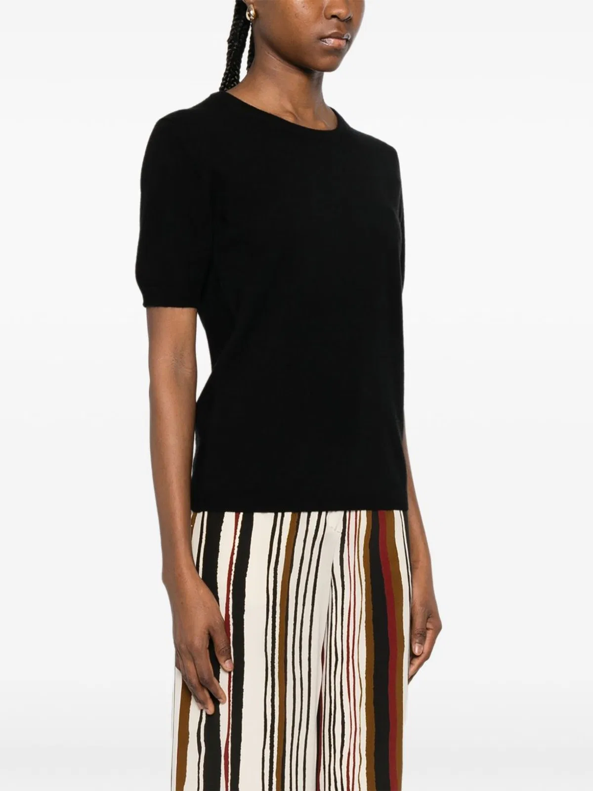 Soft Goat Round Neck Short Sleeves