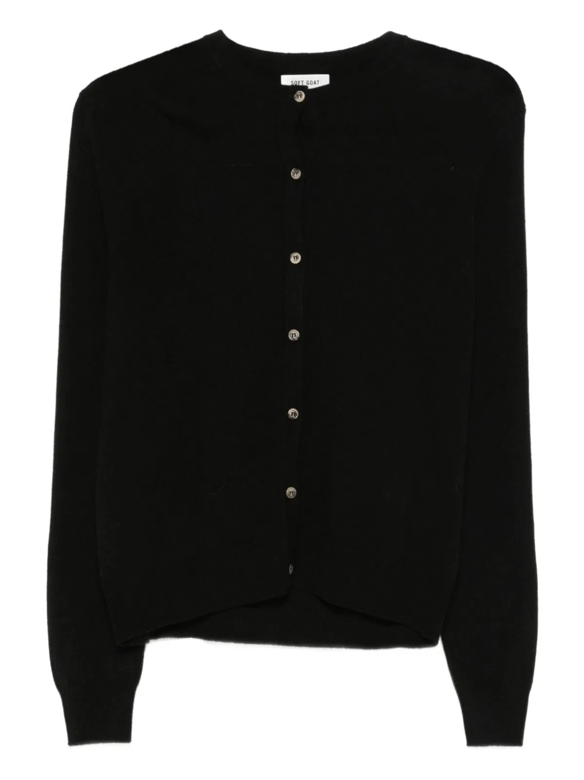 Soft Goat Buttoned Crew Neck Sweater