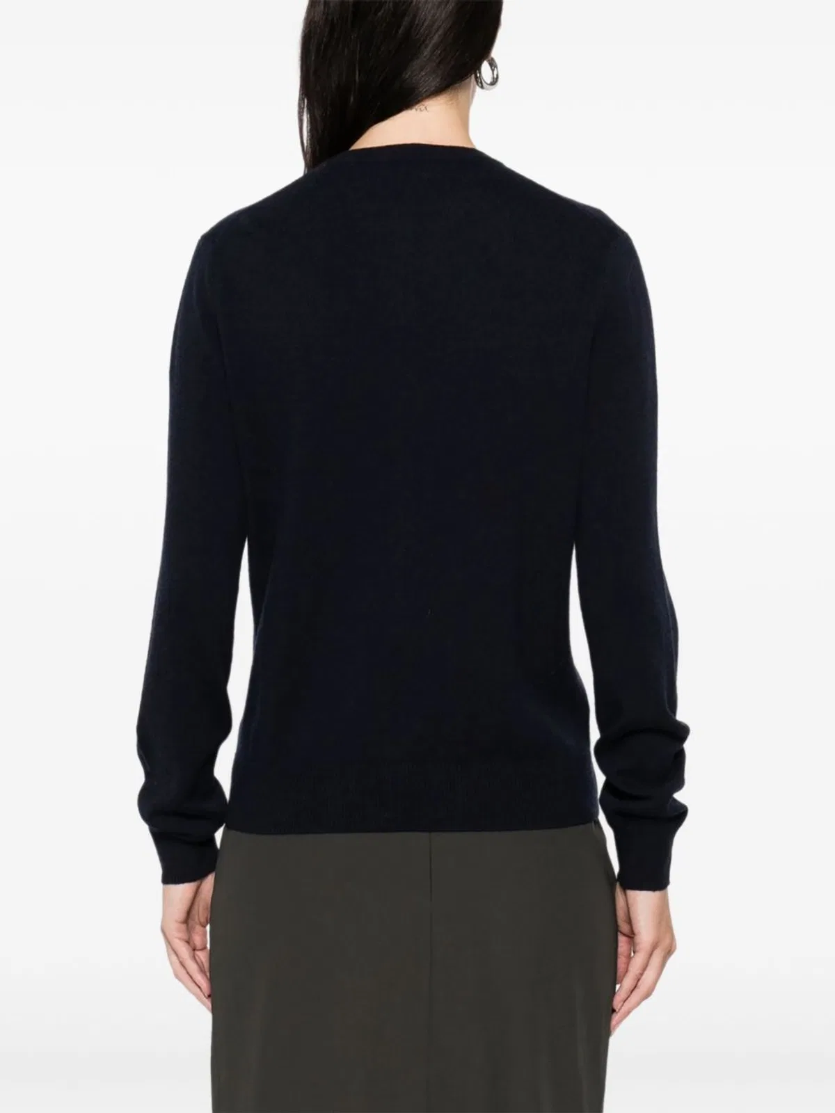 Soft Goat Button Fastening Ribbed Sweater