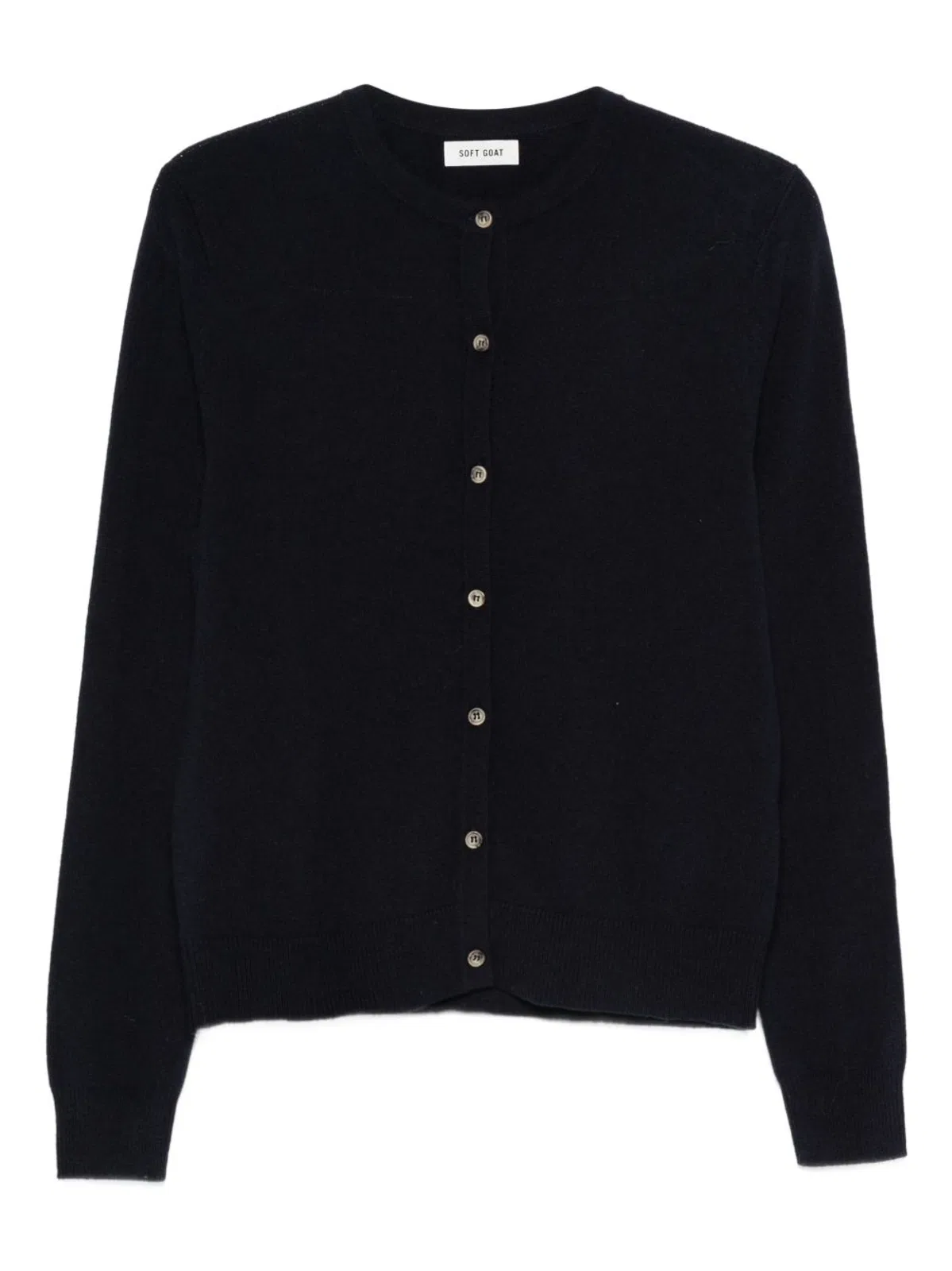 Soft Goat Button Fastening Ribbed Sweater