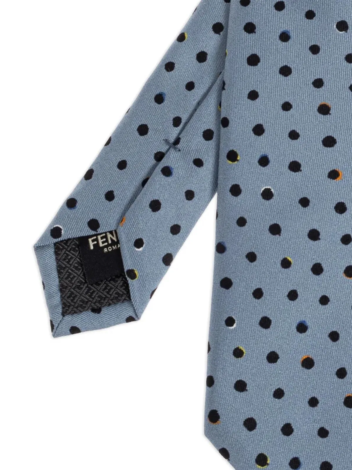 Fendi Falena Micro Dots Pattern Silk Tie